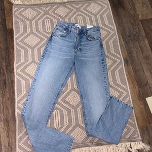 Zara Light Blue Straight Leg Jeans